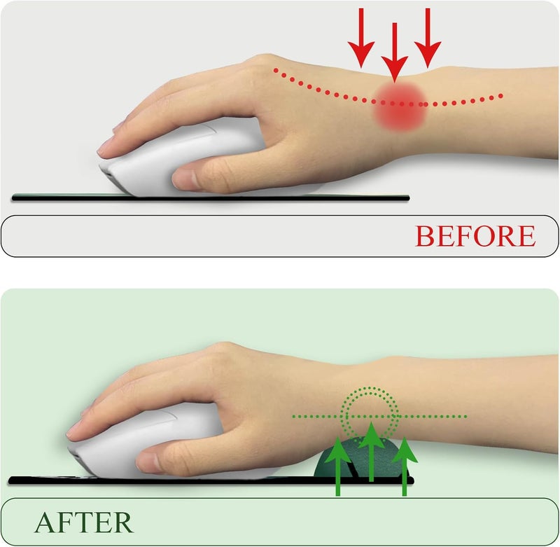 LIMKRIAN Ergonomic Mouse Pad with Wrist Rest, Sunrise Mountain Gaming Mousepad with Non-Slip Pain Relief PU Base, Funny Wrist Support, Cute Office Desk Accessory - Image 2